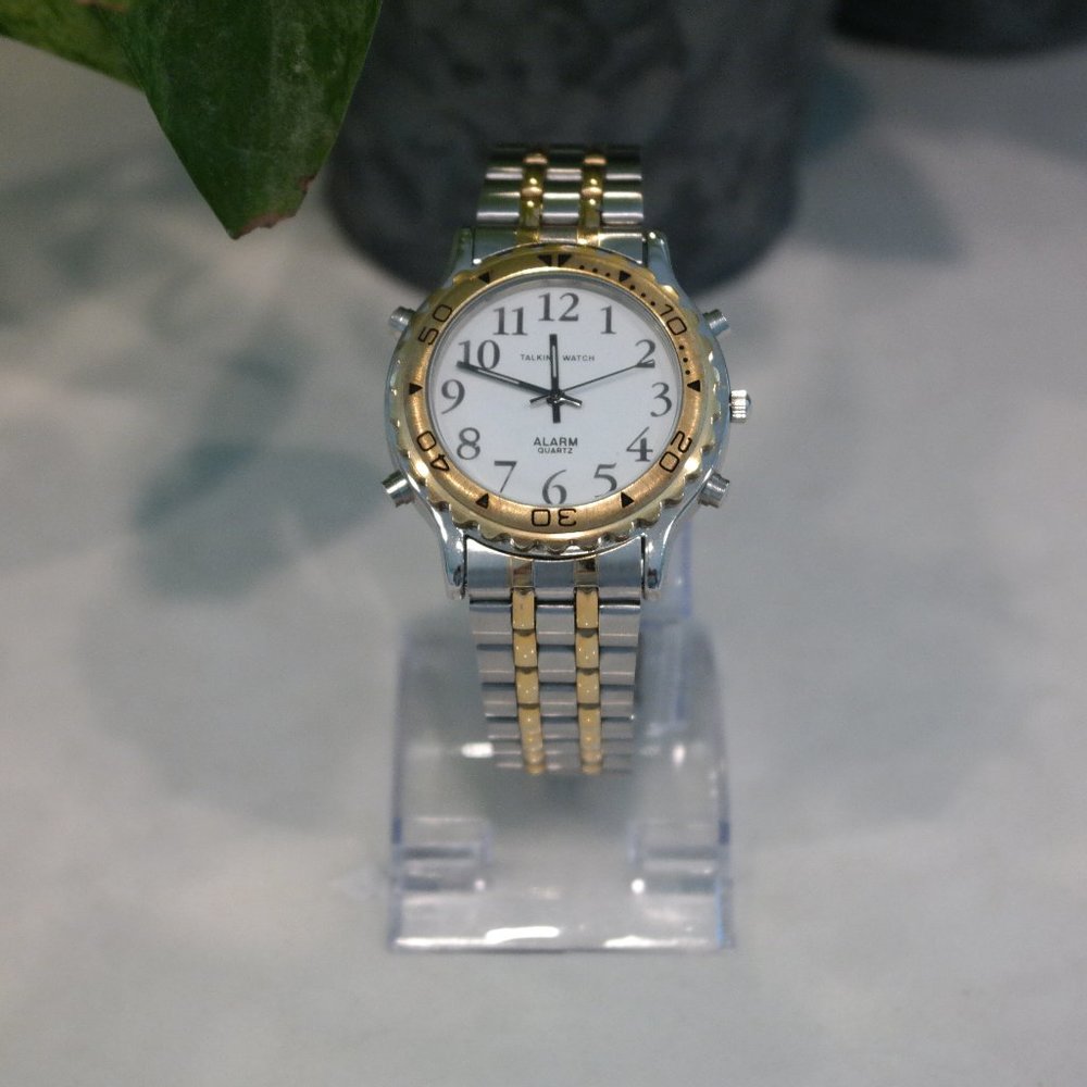Watch Talking Time & Temperature Quartz Watch